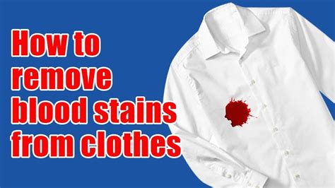 how to get fake blood off clothes|remove blood stains from shirt.